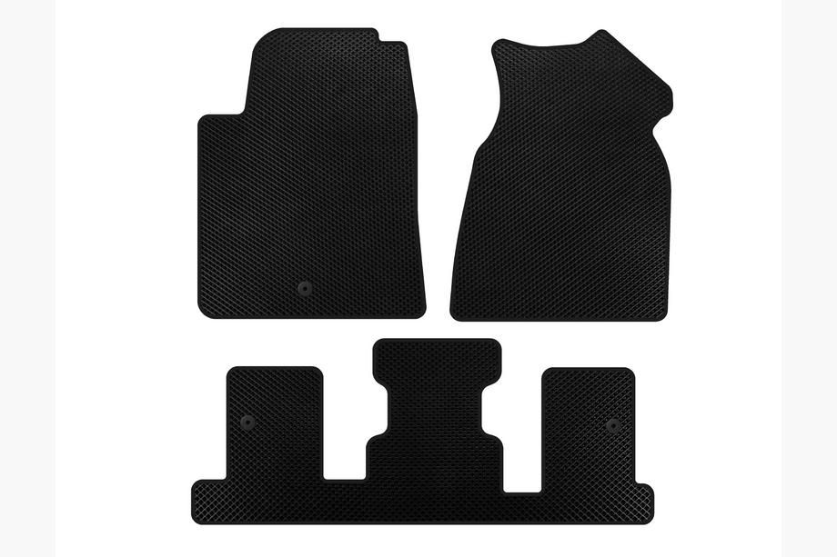 GMC Acadia 2006-2017 EVA Floor Mats (1+3 Row, 2013-2017, Black) Image