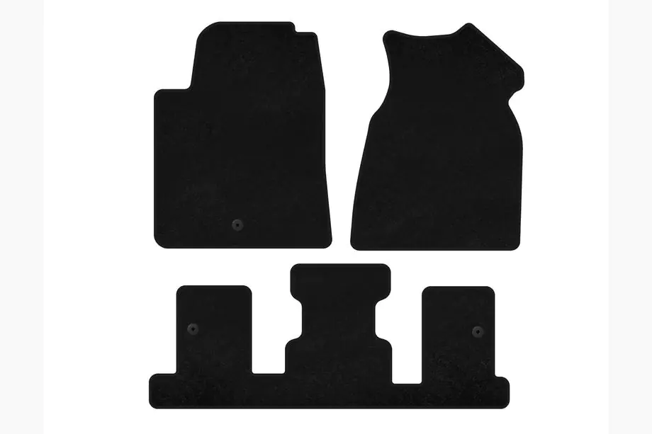 GMC Acadia 2006-2017 Premium Textile Floor Mats (1+3 Row, 2013-2017, Black) Image