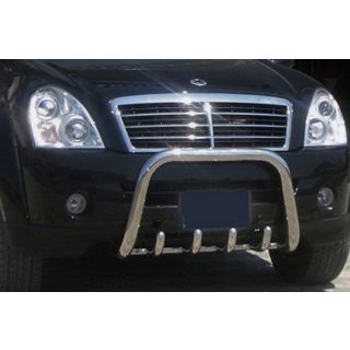 Bull Bar QT006 (Stainless Steel) SsangYong Rexton I 2001-2017 photo 1