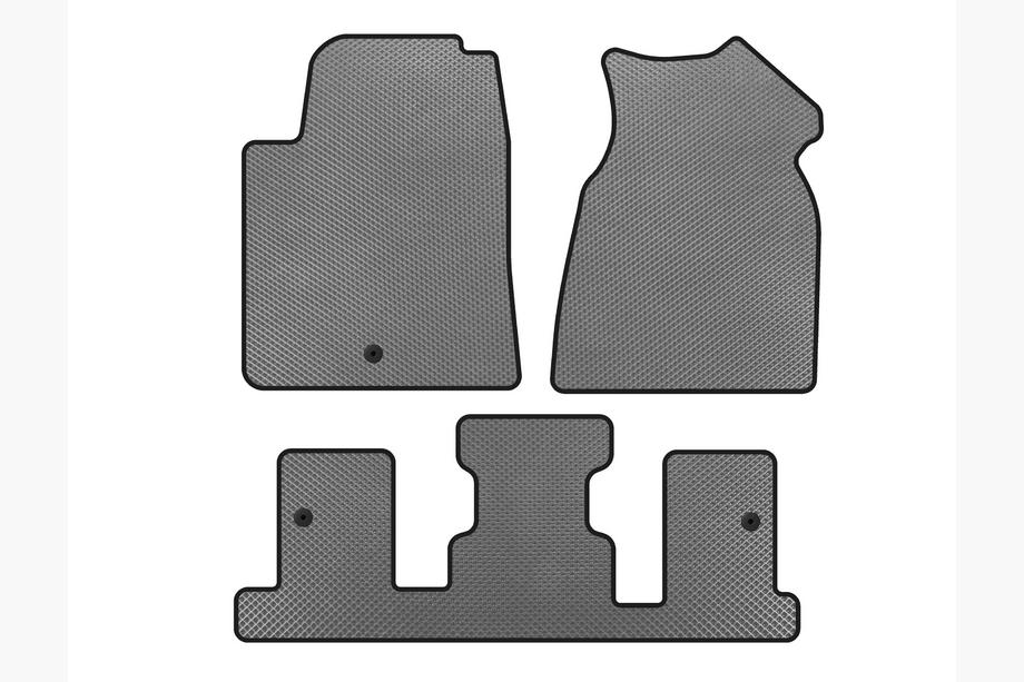 GMC Acadia 2006-2017 EVA Floor Mats (1+3 Row, 2013-2017, Gray) Image