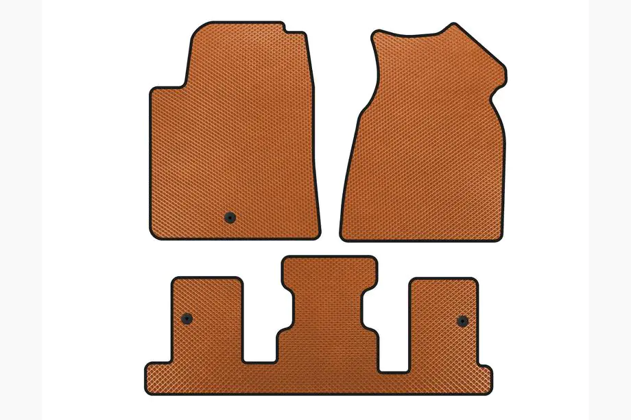 GMC Acadia 2006-2017 EVA Floor Mats (1+3 Row, 2013-2017, Orange) Image
