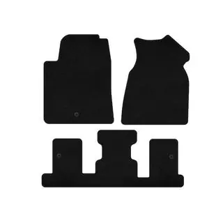Deluxe Textile Floor Mats (1+3 Row, 2013-2017, Black) GMC Acadia 2006-2017 photo 1