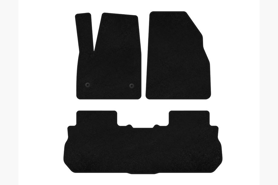 GMC Acadia 2017- Premium Textile Floor Mats (2 Rows, 2017-2019, Black) Image