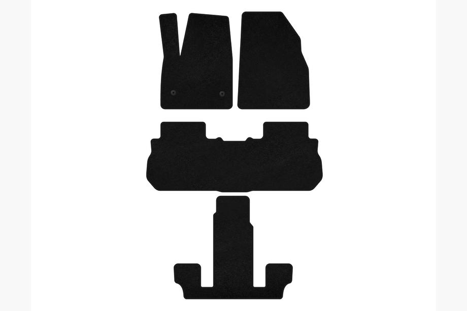 GMC Acadia 2017- Textile Floor Mats Classic (3 Rows, 2017-2019, Black) Image
