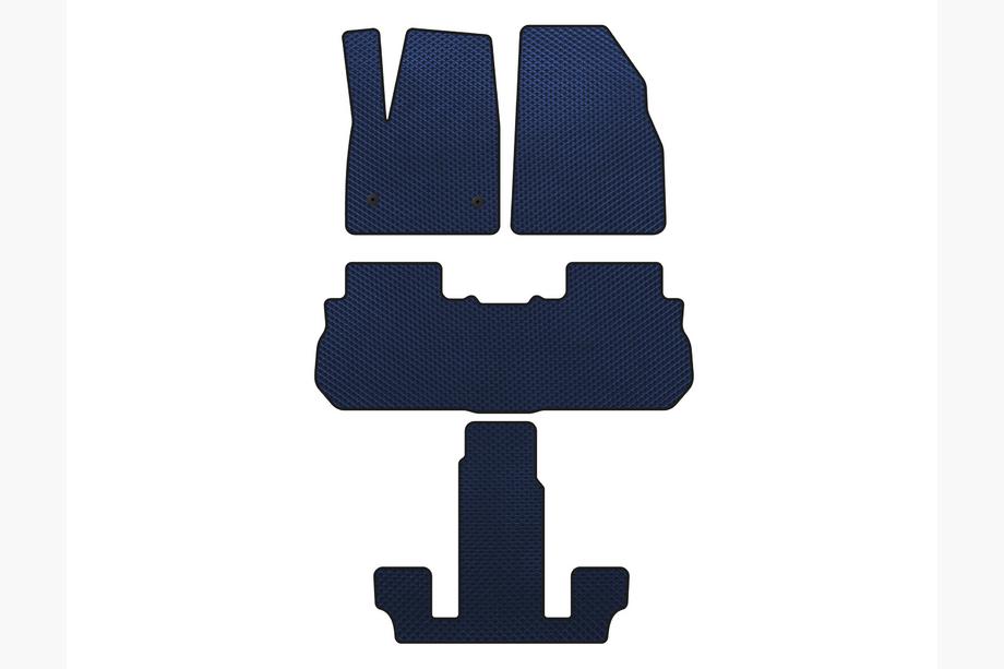 GMC Acadia 2017- EVA Floor Mats (3 Rows, 2017-2019, Blue) Image