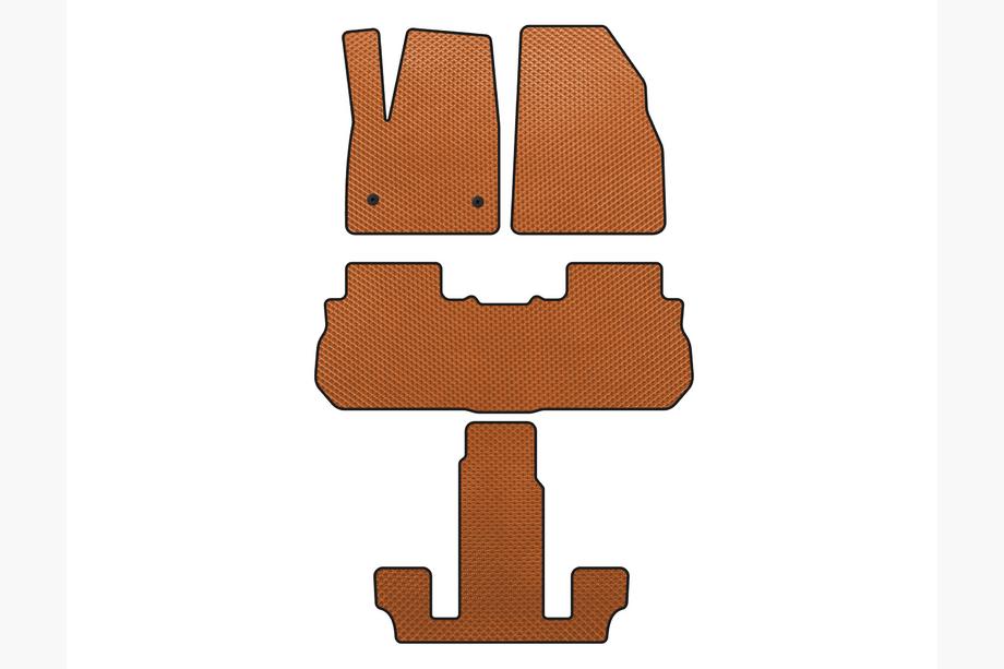 GMC Acadia 2017- EVA Floor Mats (3 Rows, 2017-2019, Orange) Image