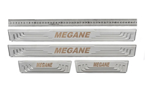 Renault Megane II 2004-2009 Door Sill Protectors V-2 (4 pcs, Stainless Steel) photo 1