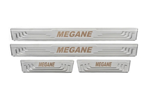 Renault Megane II 2004-2009 Door Sill Protectors V-2 (4 pcs, Stainless Steel) photo 2