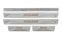 Renault Megane III 2009-2016 Door Sill Protectors V-2 (4 pcs, Stainless Steel) photo 1