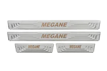 Renault Megane III 2009-2016 Door Sill Protectors V-2 (4 pcs, Stainless Steel) photo 2