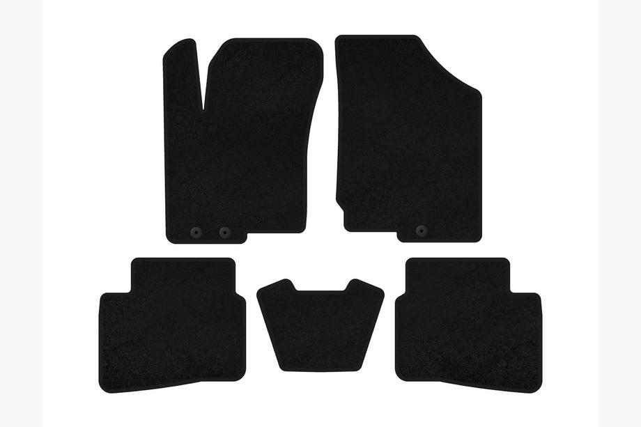 Kia Forte 2008–2024 Textile Floor Mats Classic (2008-2012, Black) Image