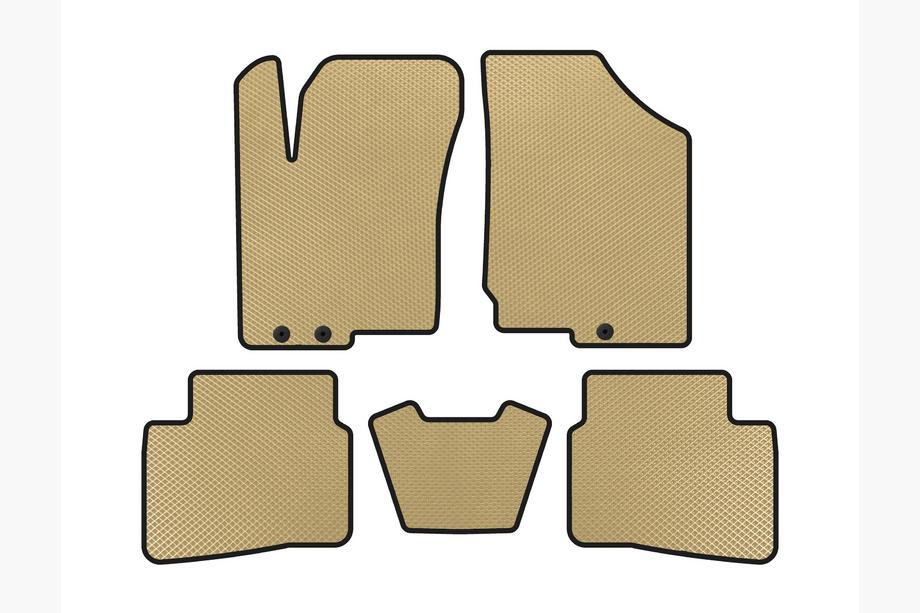 Kia Forte 2008–2024 EVA Floor Mats (2008-2012, Beige) Image