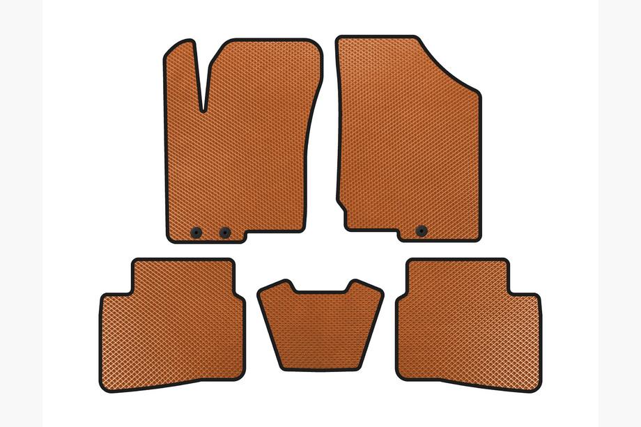Kia Forte 2008–2024 EVA Floor Mats (2008-2012, Orange) Image