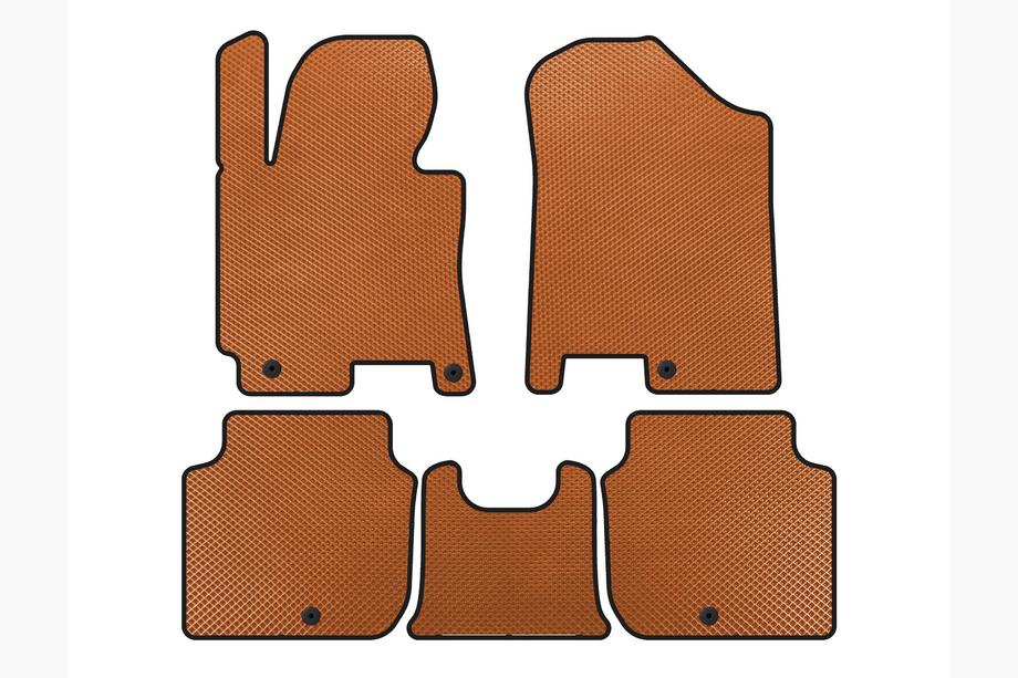 Kia Forte 2008–2024 EVA Floor Mats (2012-2016, Orange) Image