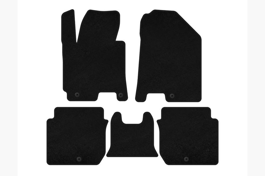 Kia Forte 2008–2024 Premium Textile Floor Mats (2016-2018, Black) Image