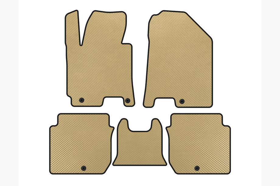Kia Forte 2008–2024 EVA Floor Mats (2016-2018, Beige) Image