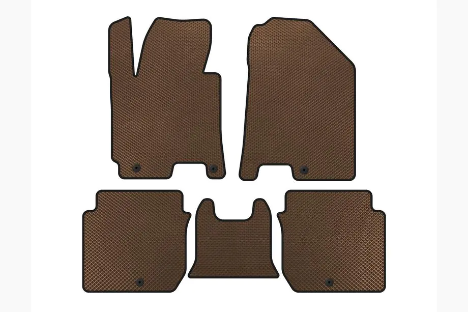 Kia Forte 2008–2024 EVA Floor Mats (2016-2018, Brown) Photo 1