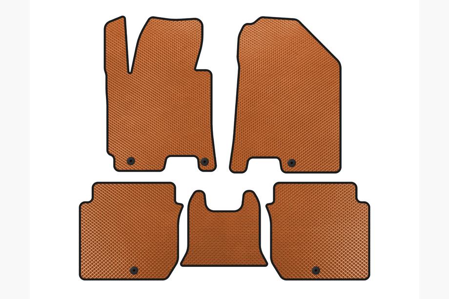 Kia Forte 2008–2024 EVA Floor Mats (2016-2018, Orange) Image