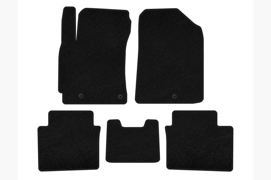 Kia Forte 2008–2024 Textile Floor Mats Premium (2018-2021, Black) Image