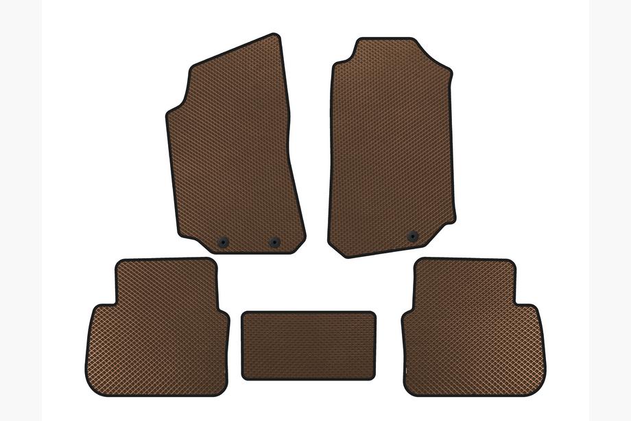 Saab 9-5 1997-2010 EVA Floor Mats (Brown) Photo 1