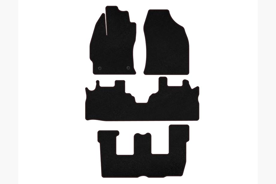 Toyota Prius Textile Floor Mats Classic (3 Rows, Black) Image