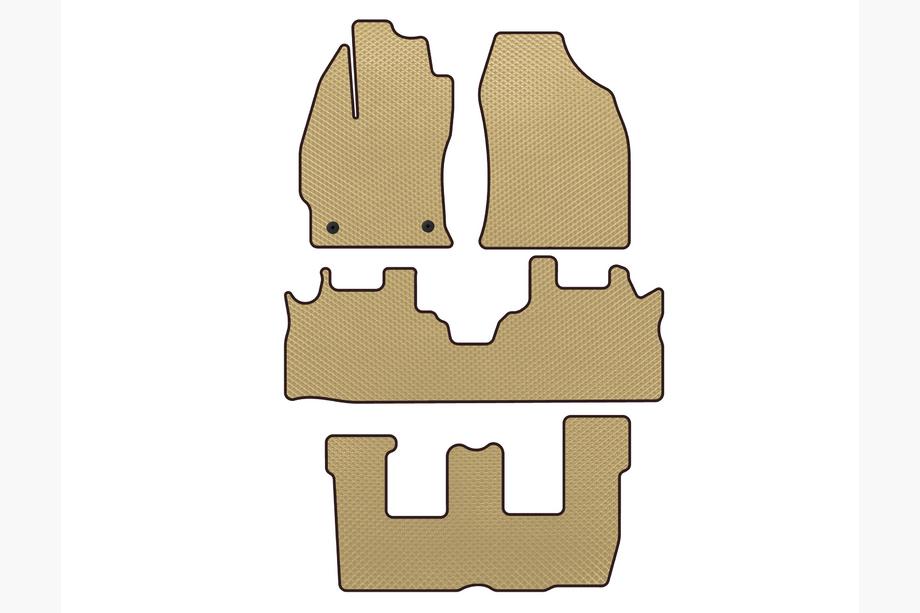 Toyota Prius EVA Floor Mats (3 Rows, Beige) Image