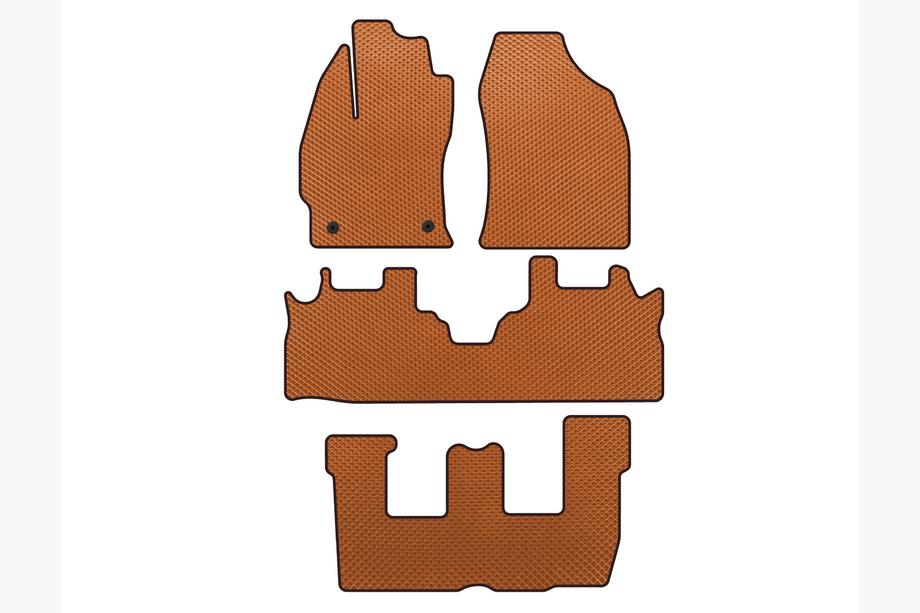 Toyota Prius EVA Floor Mats (3 Rows, Orange) Image