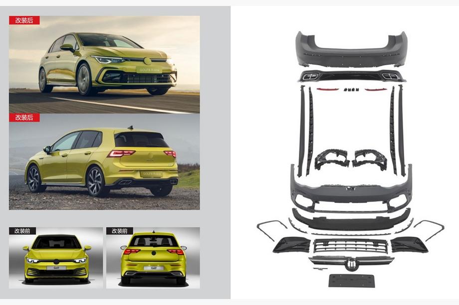 Volkswagen Golf 8 2019- R-Line Full Body Kit Image