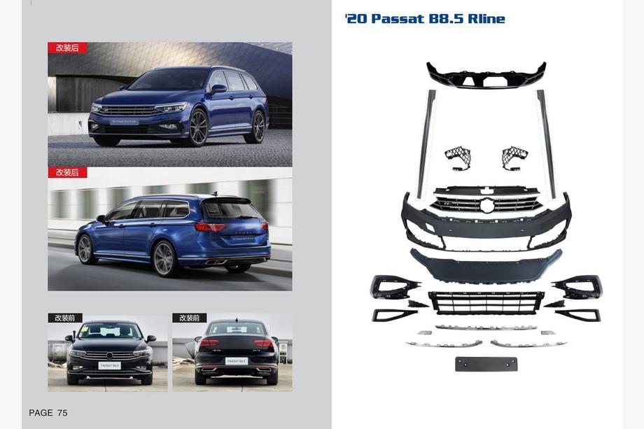 Volkswagen Passat B8 2015-2023 R-Line Body Kit Set (For 2020+) Image