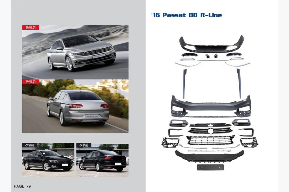 Volkswagen Passat B8 2015-2023 R-Line Full Body Kit (For 2015-2020) Image