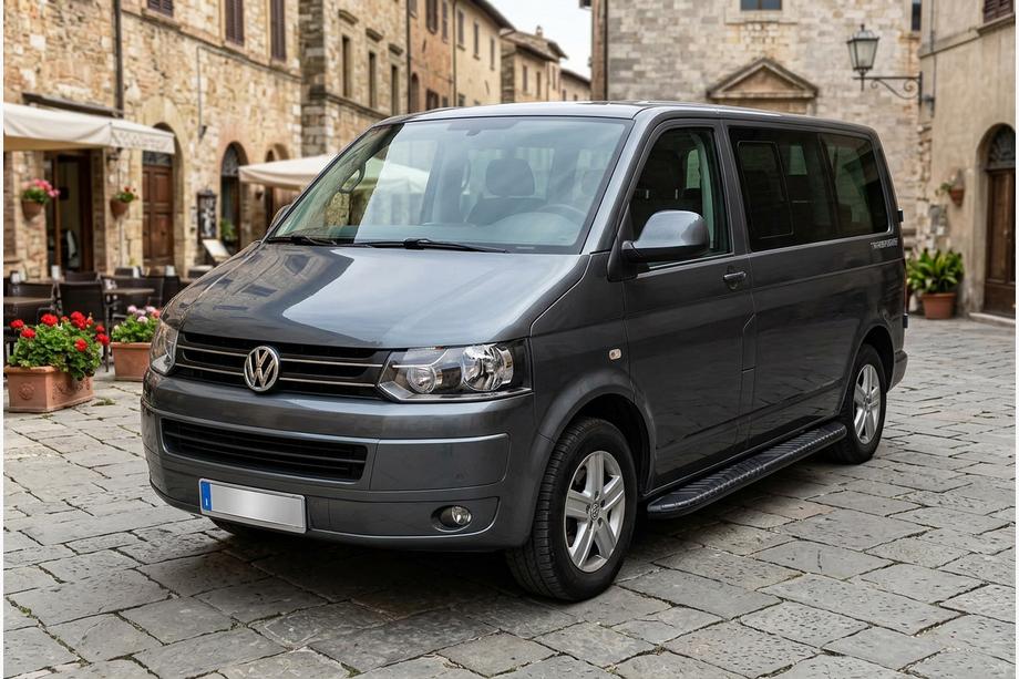Volkswagen T5 2010-2015 Side Steps Bosphorus Black (2 pcs, Aluminum) Long Wheelbase Image