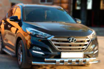 Hyundai Tucson TL 2016-2021 Front Bull Bar Shark Stainless Steel photo 2