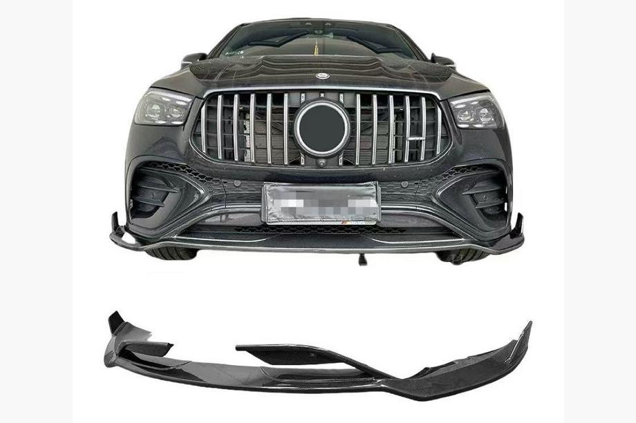 Mercedes GLE W167 2018- Front bumper lip spoiler (for GLE53/AMG-Line 2023-2026, Carbon) Image