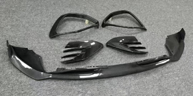 Mercedes GLE W167 2018- Front Bumper Lip Spoilers (for GLE53/AMG-Line 2023-2026, Carbon) photo 2