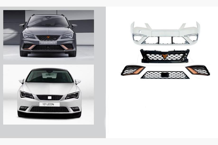Seat Leon 2013-2020 Facelift Kit 2017+ Cupra R (For 2013-2017) Image