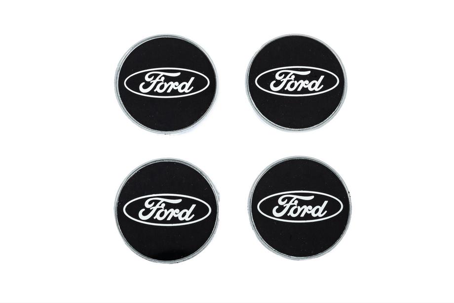 Ford Wheel center caps 54.5/50mm black (set of 4) Photo 1