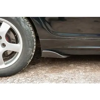 Universal Flap Side Skirt Extensions Type-F (2 pcs, Gloss Black, ABS Plastic) photo 2