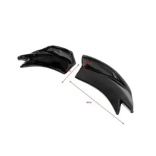 Universal Flap Side Skirt Extensions Type-F (2 pcs, Gloss Black, ABS Plastic) photo 4