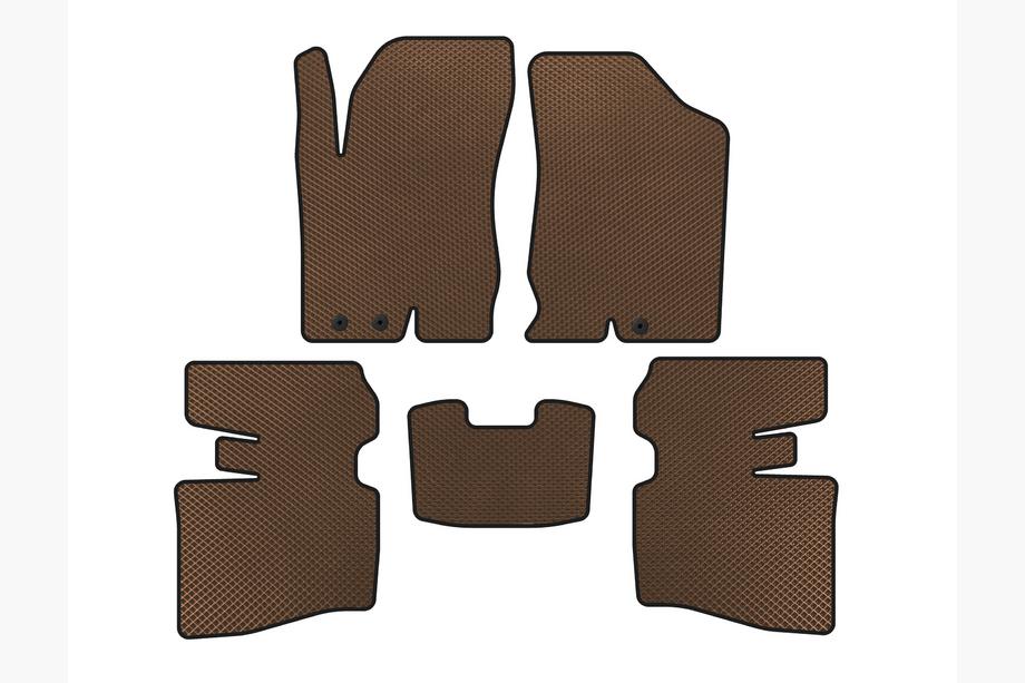 Honda Accord V 1997-2002 EVA Floor Mats (SD, Brown) Image