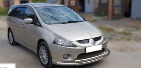 Mitsubishi Grandis 2003-2011 Front Bull Bar ST014 (Stainless Steel) d60/42 photo 3