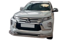 Mitsubishi Pajero Sport 2015- Front bumper guard ST085 (2020+, stainless steel) photo 2