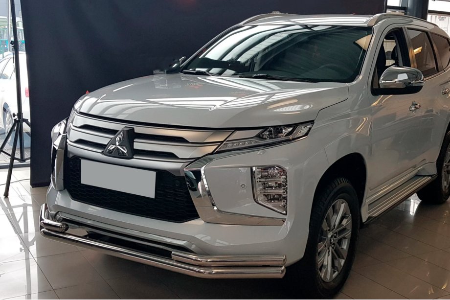 Mitsubishi Pajero Sport 2015- Front bumper guard ST085 (2020+, stainless steel) Image