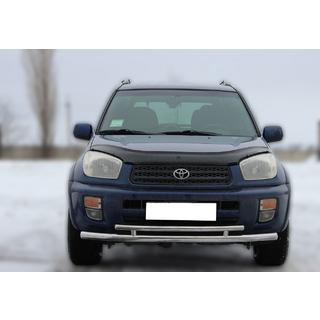 Front bumper guard ST014-1 (stainless steel) Toyota Rav 4 2001-2005 photo 1