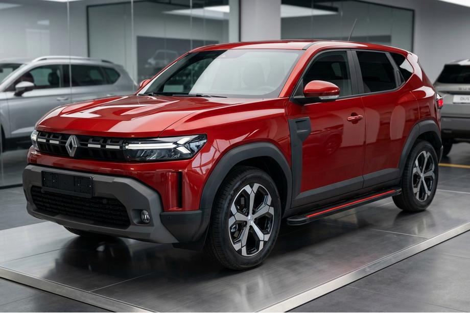 Dacia Duster 2024- Side Steps Maya Red (2 pcs, Aluminum) Image