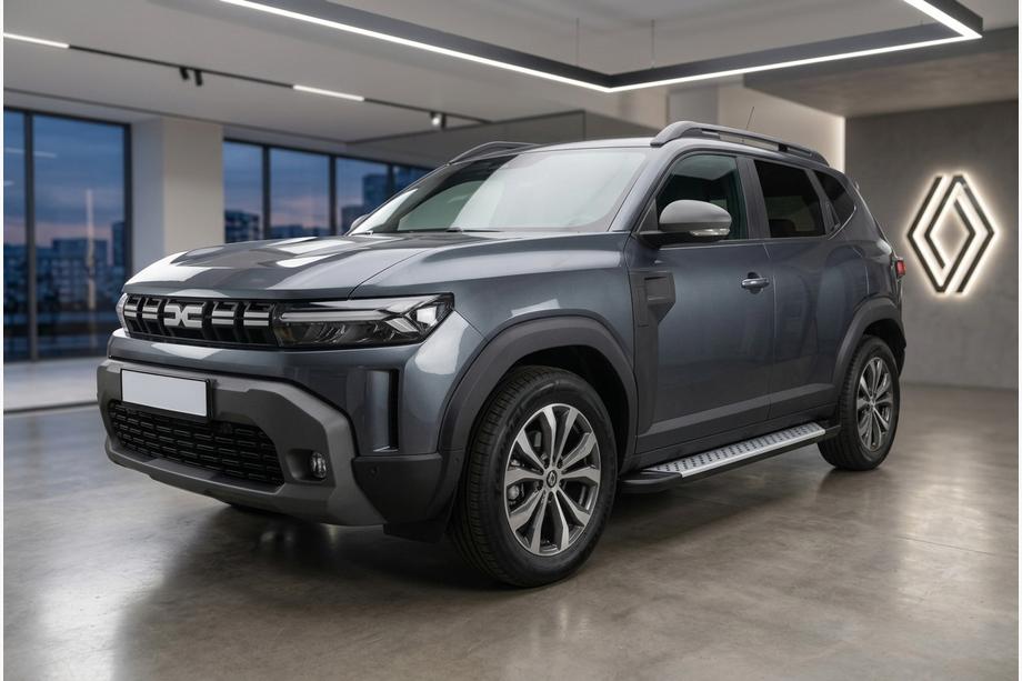Dacia Duster 2024- Side Steps Allmond Grey (2 pcs, Aluminum) Image