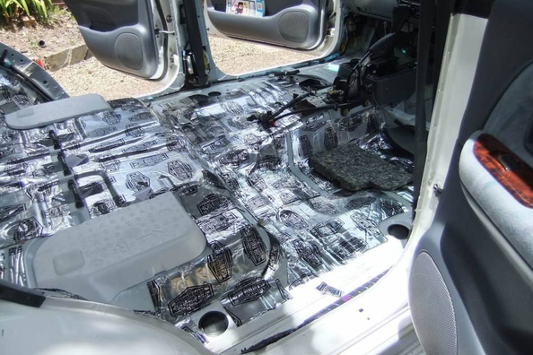 How much heavier is the car after soundproofing?