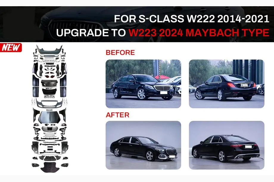 Mercedes S-class W222 2013-2022 Facelift Kit to W223 Maybach (with door handles and inserts) Photo 1