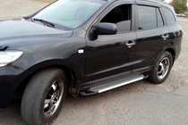 Hyundai Santa Fe 2 2006-2012 Side Steps Line (2 pcs, Aluminum) photo 1