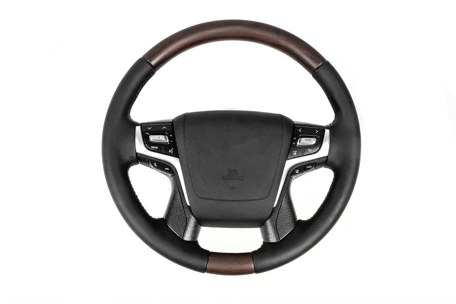 Toyota Land Cruiser Prado 150 2009-2023 Heated steering wheel (dark wood) Image