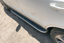 Hyundai Santa Fe 2 2006-2012 Side Steps Tayga Grey (2 pcs, Aluminum) photo 4